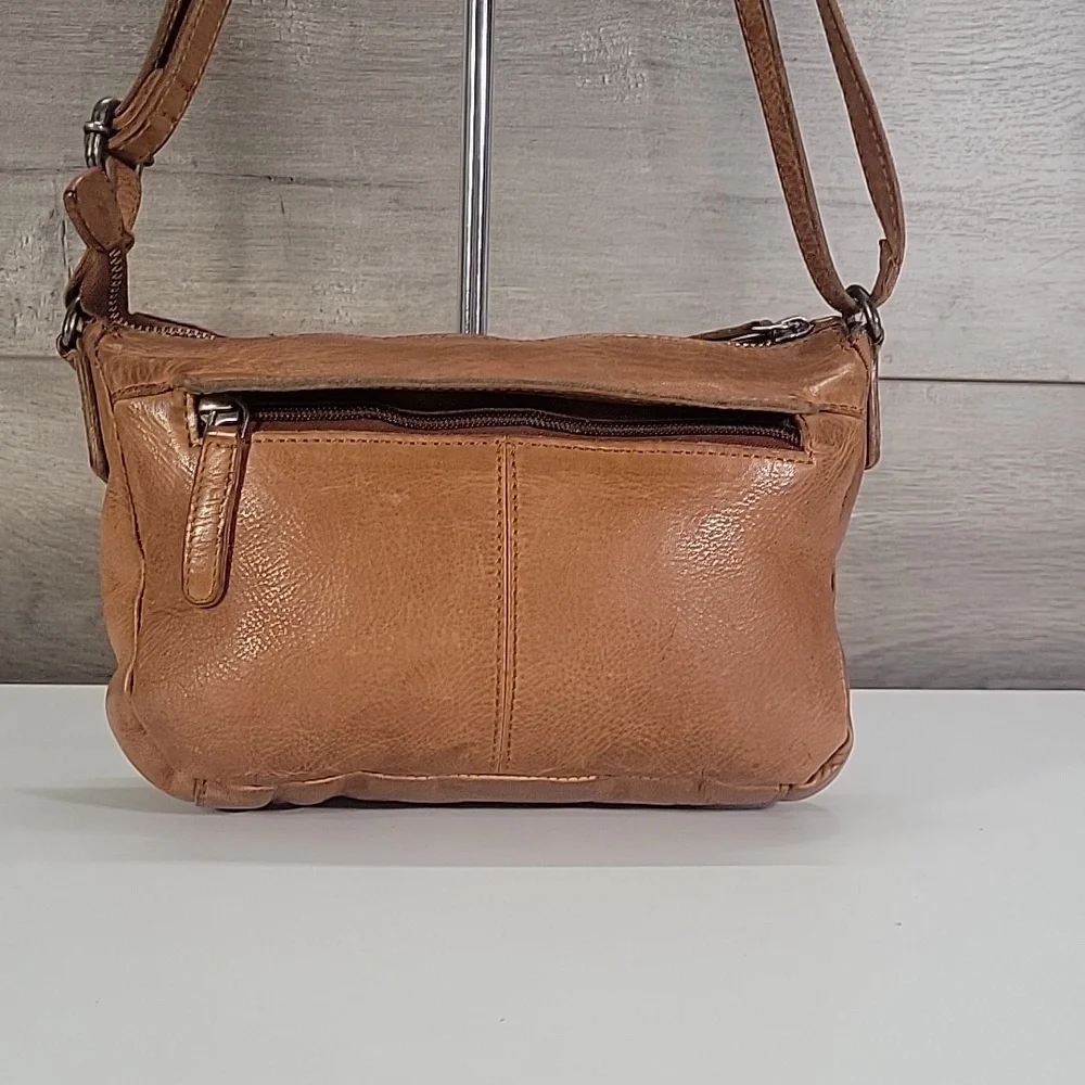 Vilenca Holland for Anthropologie Woven Leather Crossbody Bag in Tan